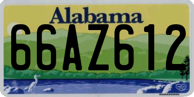 AL license plate 66AZ612