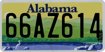 AL license plate 66AZ614