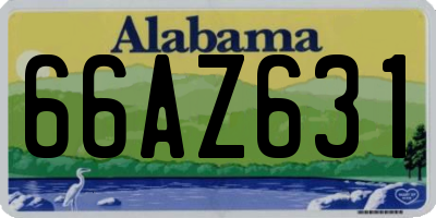 AL license plate 66AZ631