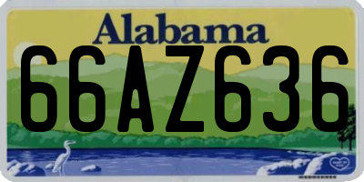 AL license plate 66AZ636