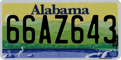 AL license plate 66AZ643