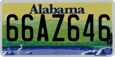 AL license plate 66AZ646