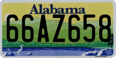 AL license plate 66AZ658
