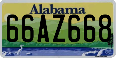 AL license plate 66AZ668