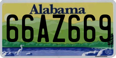 AL license plate 66AZ669