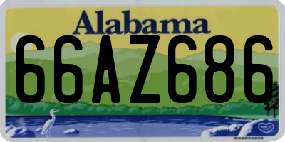 AL license plate 66AZ686