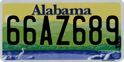 AL license plate 66AZ689