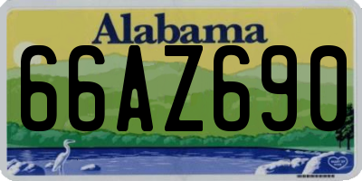 AL license plate 66AZ690