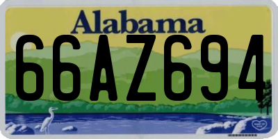 AL license plate 66AZ694