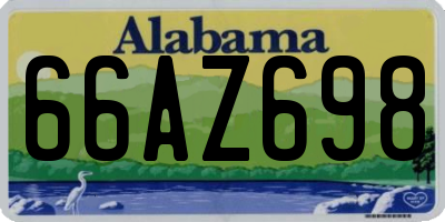 AL license plate 66AZ698