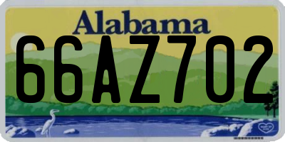 AL license plate 66AZ702