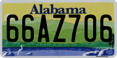 AL license plate 66AZ706