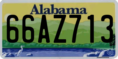 AL license plate 66AZ713