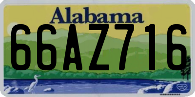 AL license plate 66AZ716