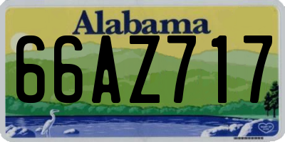 AL license plate 66AZ717