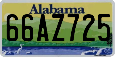 AL license plate 66AZ725