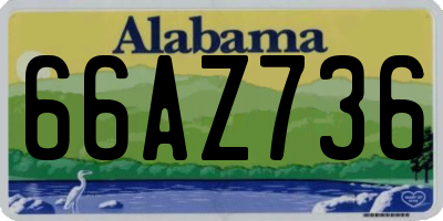 AL license plate 66AZ736