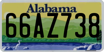 AL license plate 66AZ738