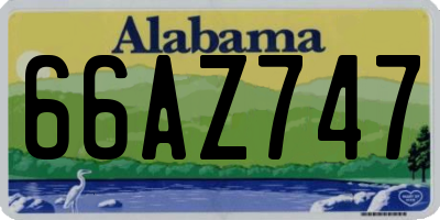 AL license plate 66AZ747