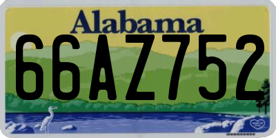 AL license plate 66AZ752