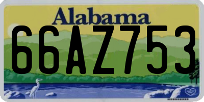 AL license plate 66AZ753