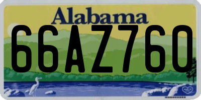 AL license plate 66AZ760