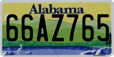 AL license plate 66AZ765