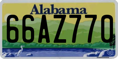 AL license plate 66AZ770