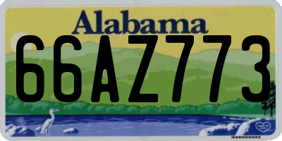 AL license plate 66AZ773