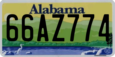AL license plate 66AZ774