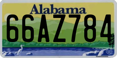 AL license plate 66AZ784