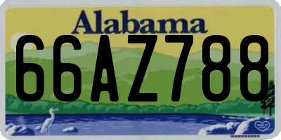 AL license plate 66AZ788