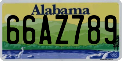 AL license plate 66AZ789