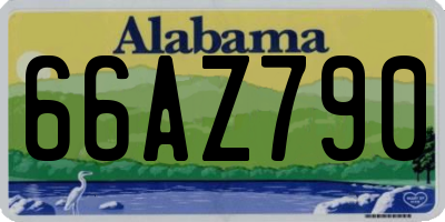 AL license plate 66AZ790