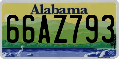 AL license plate 66AZ793