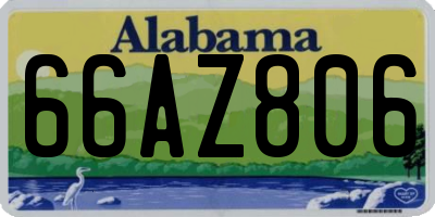 AL license plate 66AZ806