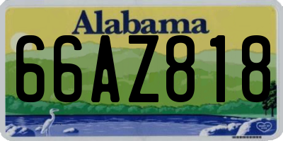 AL license plate 66AZ818