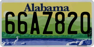 AL license plate 66AZ820