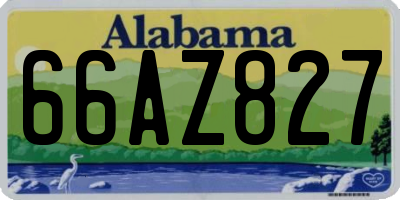 AL license plate 66AZ827