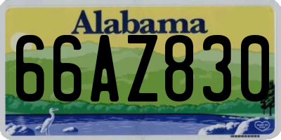 AL license plate 66AZ830