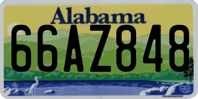 AL license plate 66AZ848
