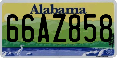 AL license plate 66AZ858