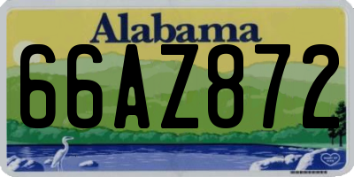 AL license plate 66AZ872