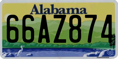 AL license plate 66AZ874