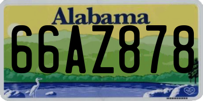 AL license plate 66AZ878