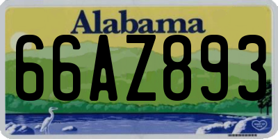 AL license plate 66AZ893