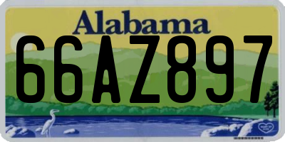 AL license plate 66AZ897
