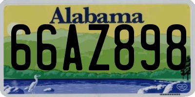 AL license plate 66AZ898