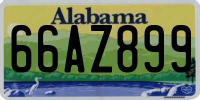 AL license plate 66AZ899