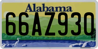 AL license plate 66AZ930